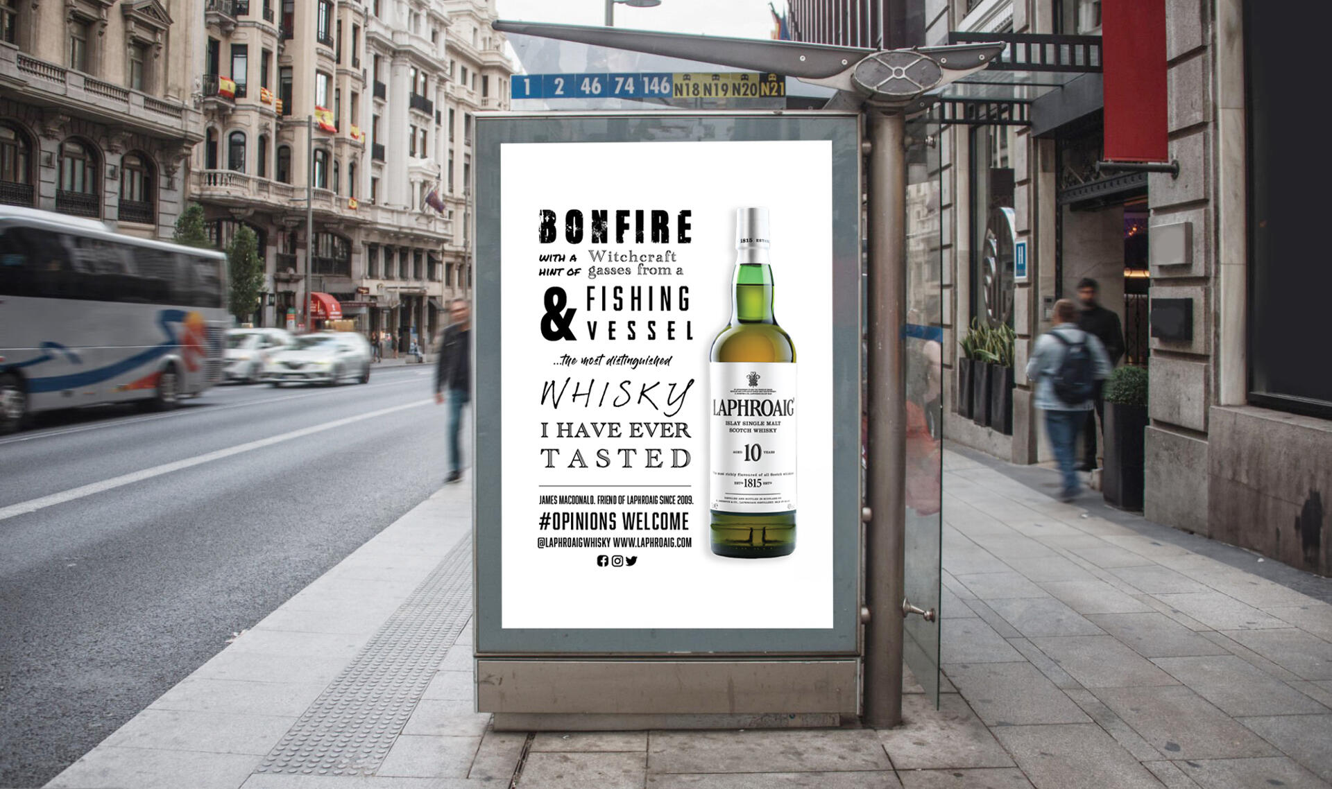 Laphroaig Bus shelter poster Laphroaig Bus shelter poster