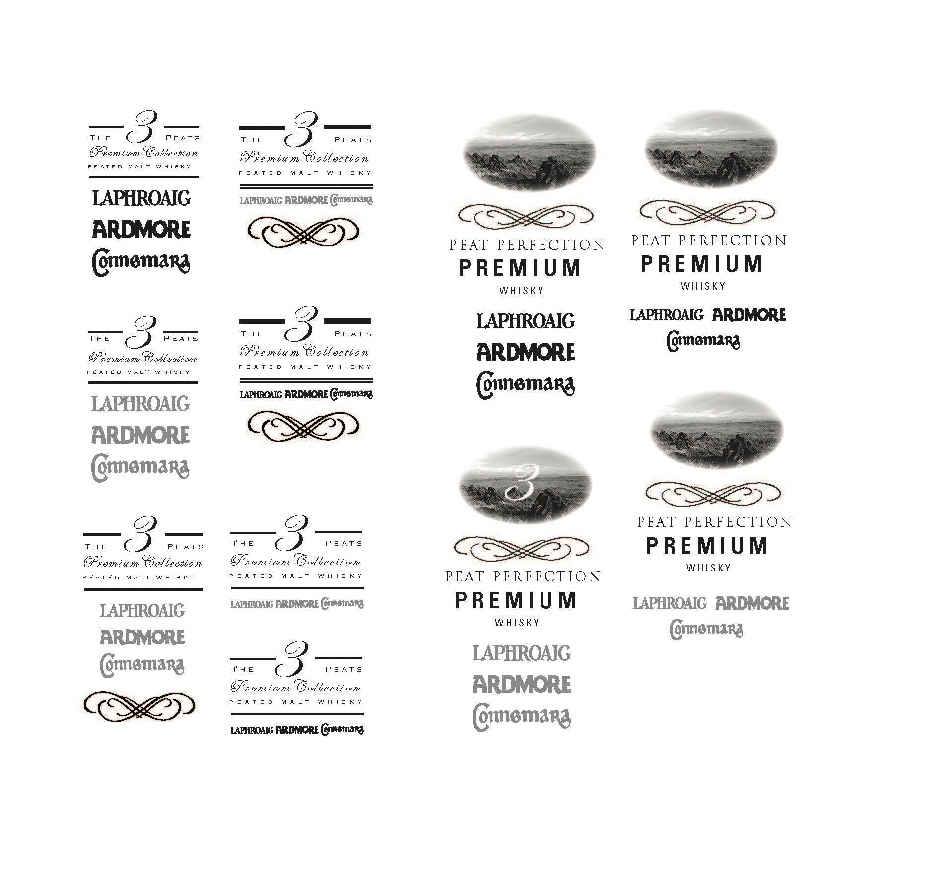 The three peated whiskeys logo2 The three peated whiskeys logo2